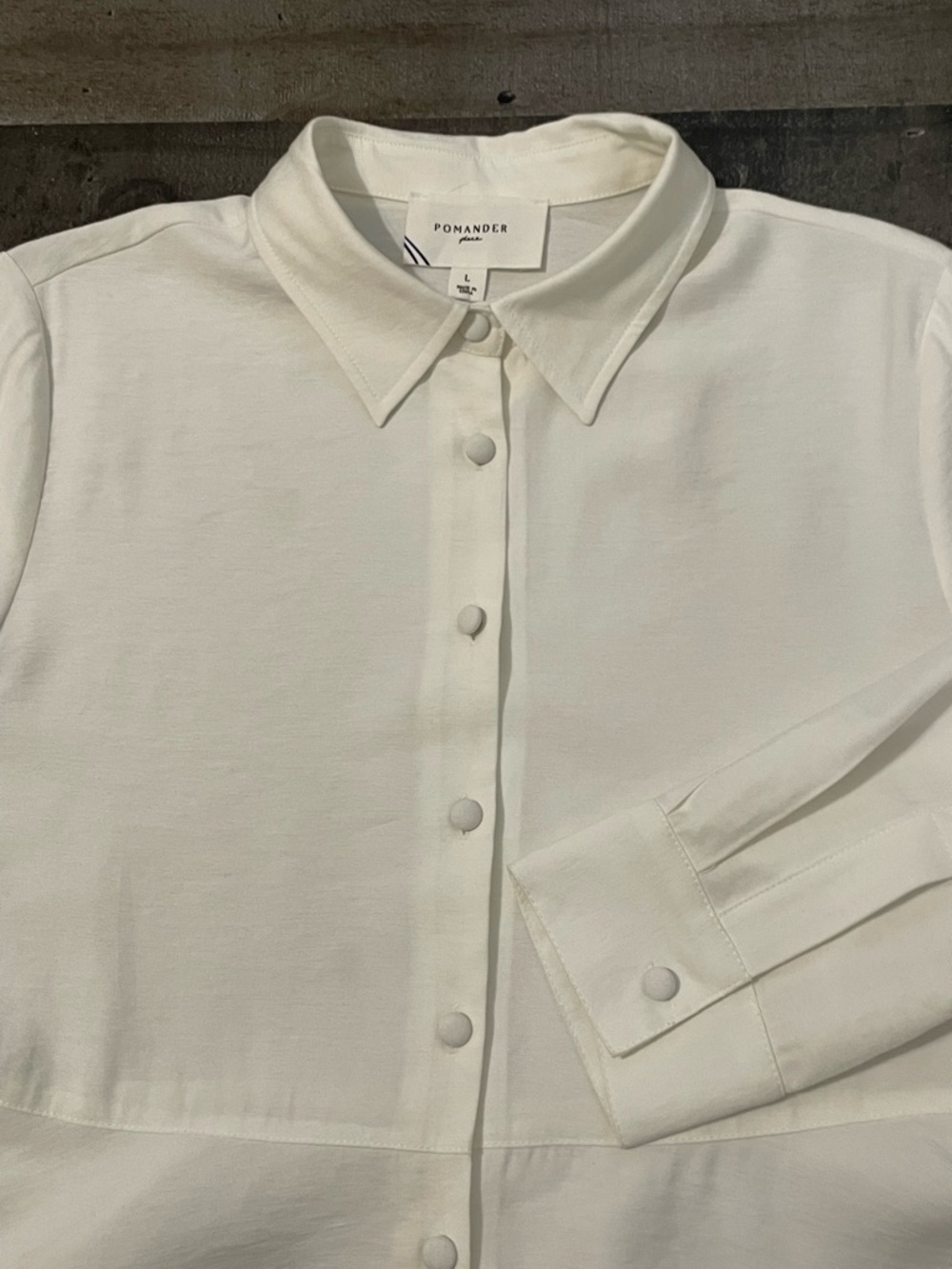 Pomander Place White Button-Down Peplum Shirt - Picture 10 of 12